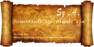 Szentkirályi Atanázia névjegykártya